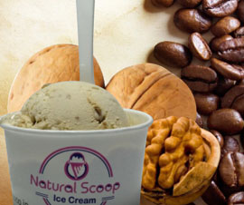 Coffee Walnut Flavor Ice Cream