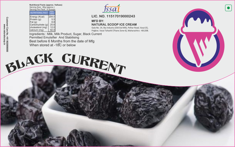 Black Current Flavor Ice Cream