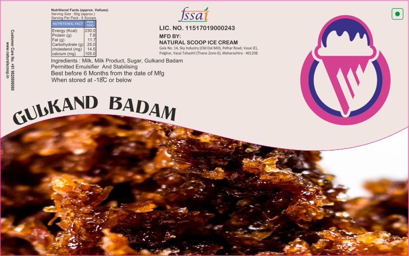 Gulkand Badam Flavor Ice Cream