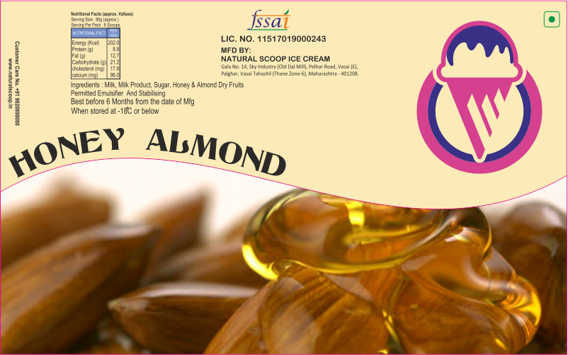 Honey Almond Flavor Ice Cream
