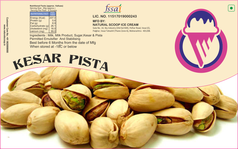 Kesar Pista Flavor Ice Cream
