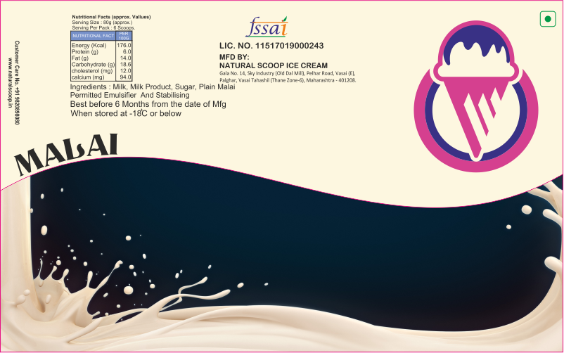 Malai Flavor Ice Cream