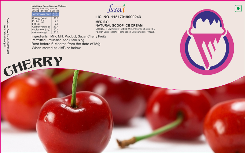 Cherry Flavor Ice Cream