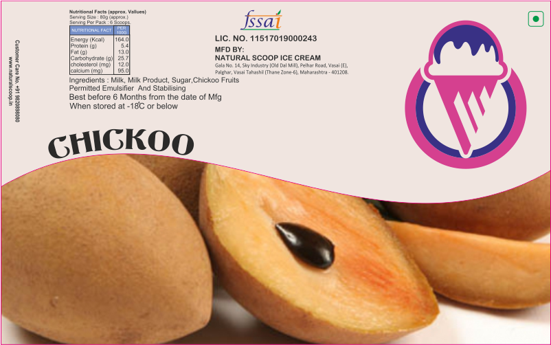 Chickoo Flavor Ice Cream