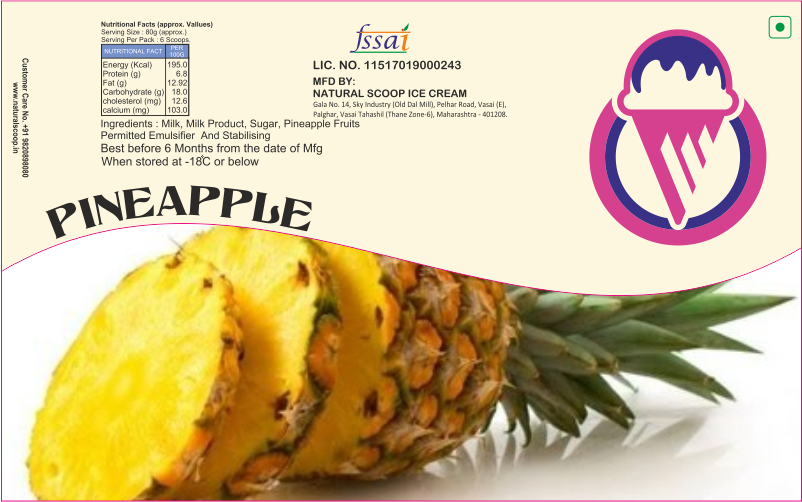 Pineapple Flavor Ice Cream