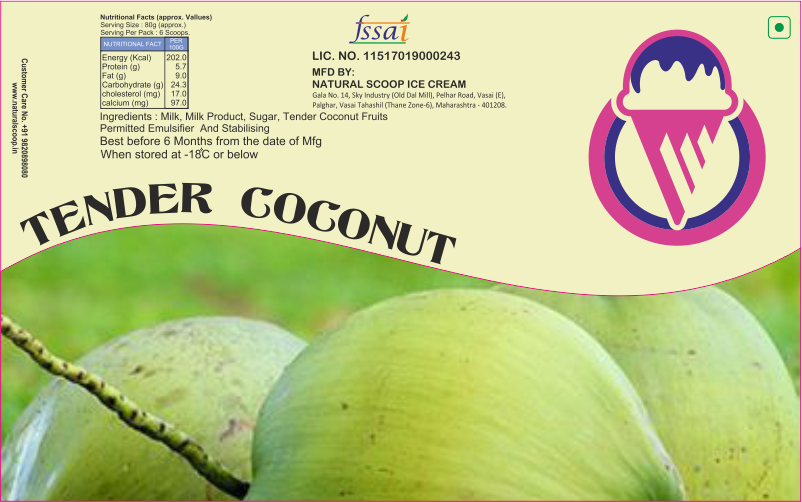 Tender Coconut Flavor Ice Cream