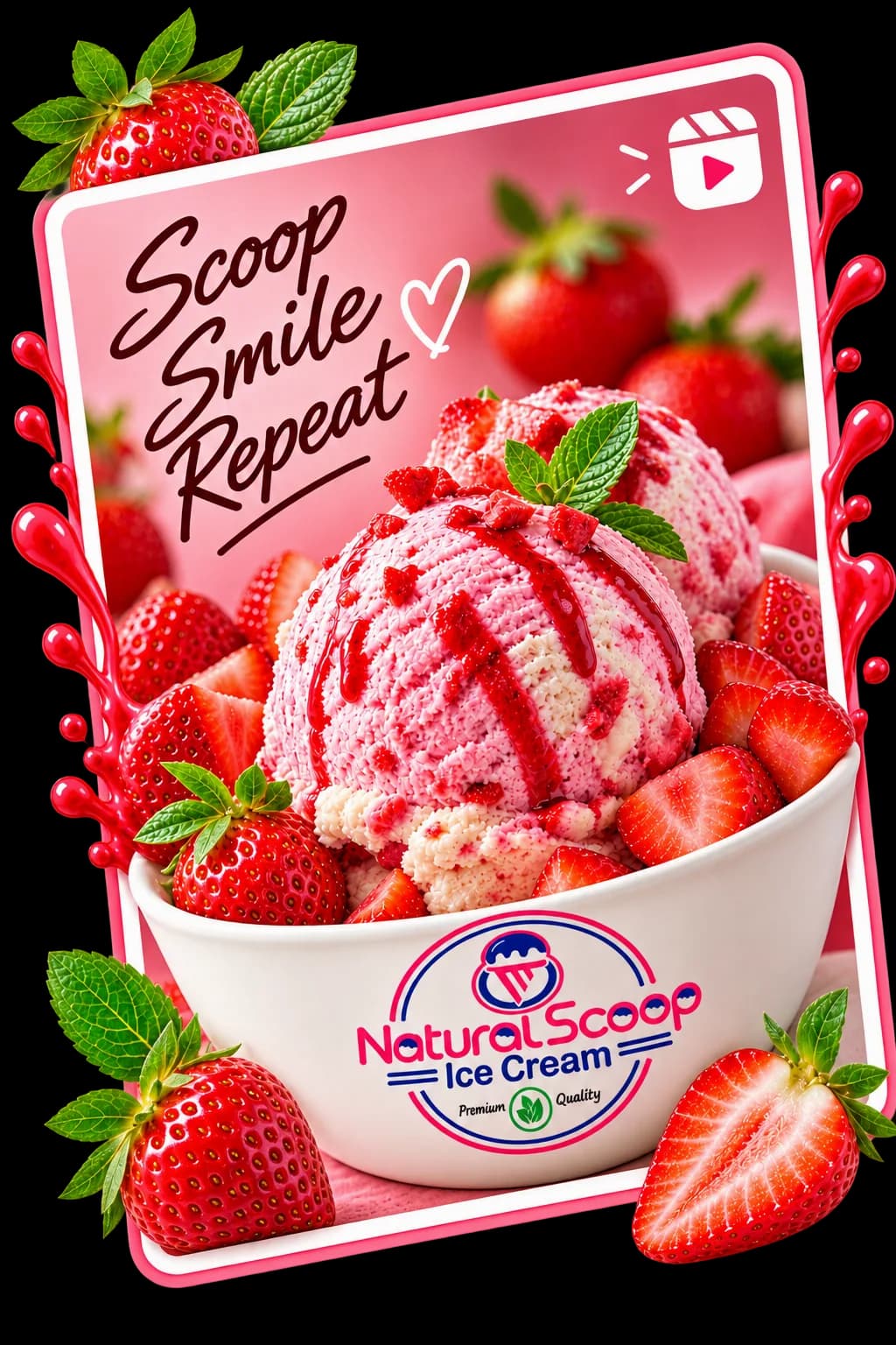 Strawberry ice cream