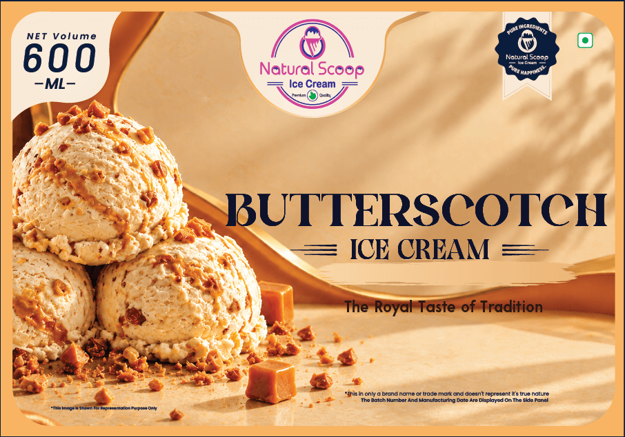 BUTTER SCOTCH ice cream, 600 ml