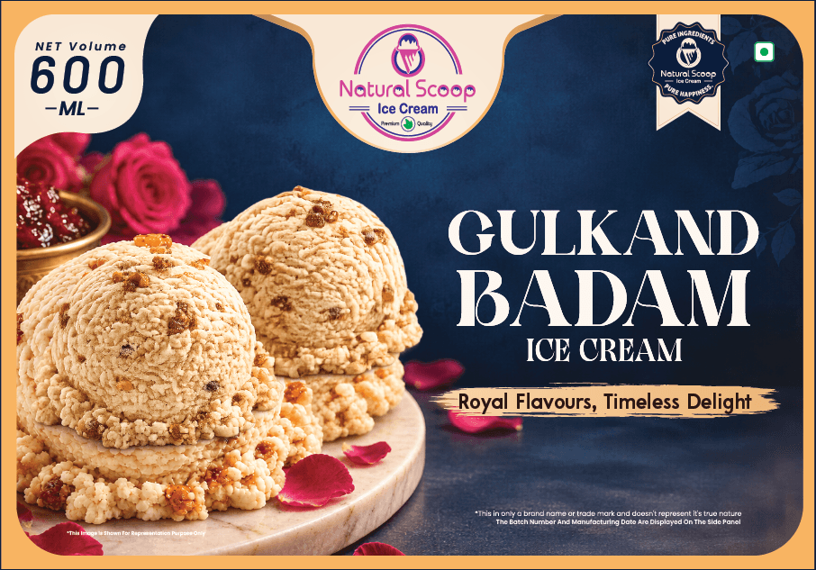 GULKAND BADAM ice cream, 600 ml