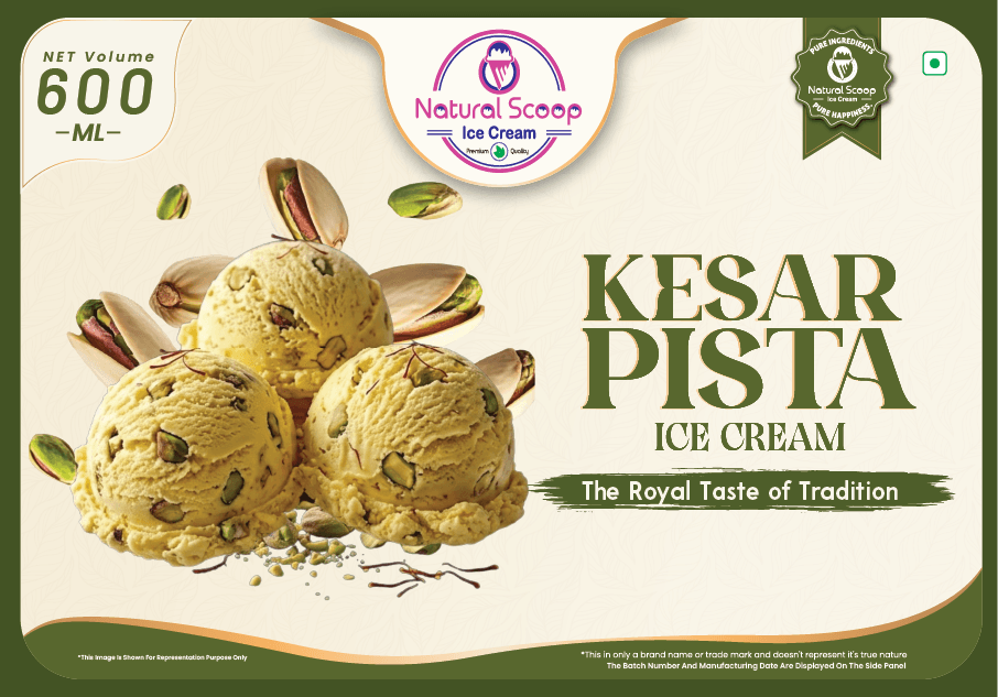 KESAR PISTA ice cream, 600 ml
