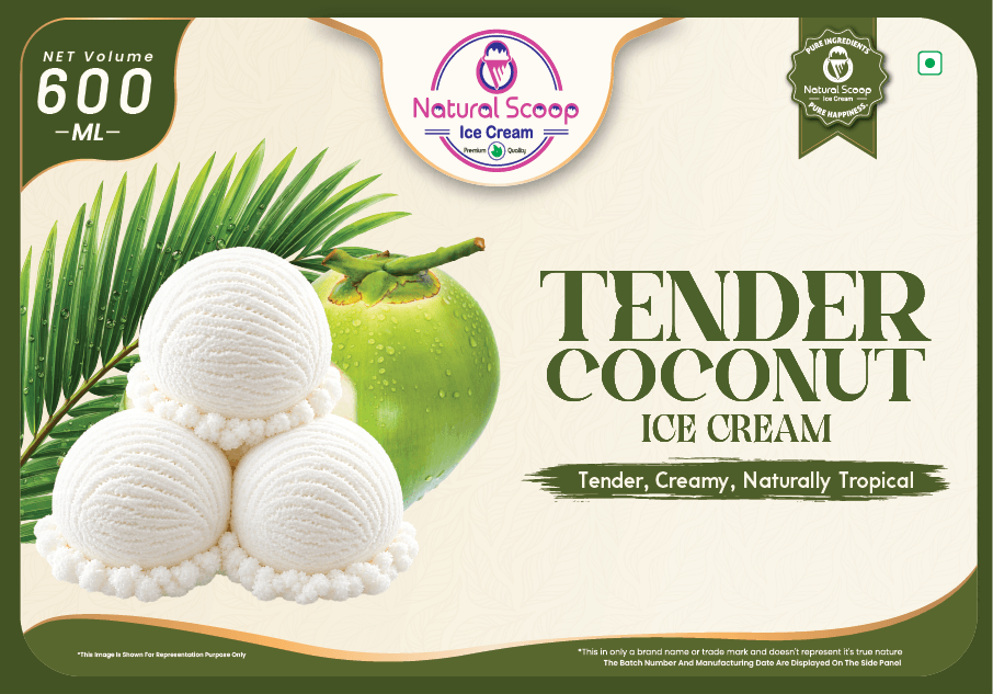 TENDER COCONUT ice cream, 600 ml