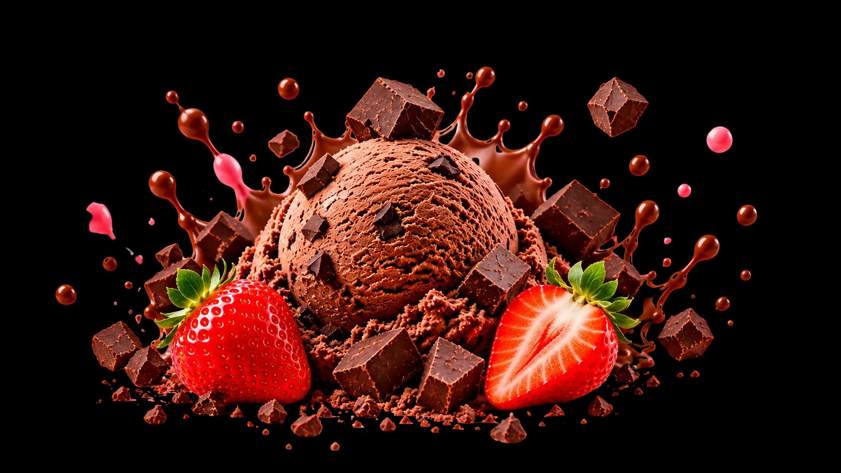 Chocolate ice cream scoop