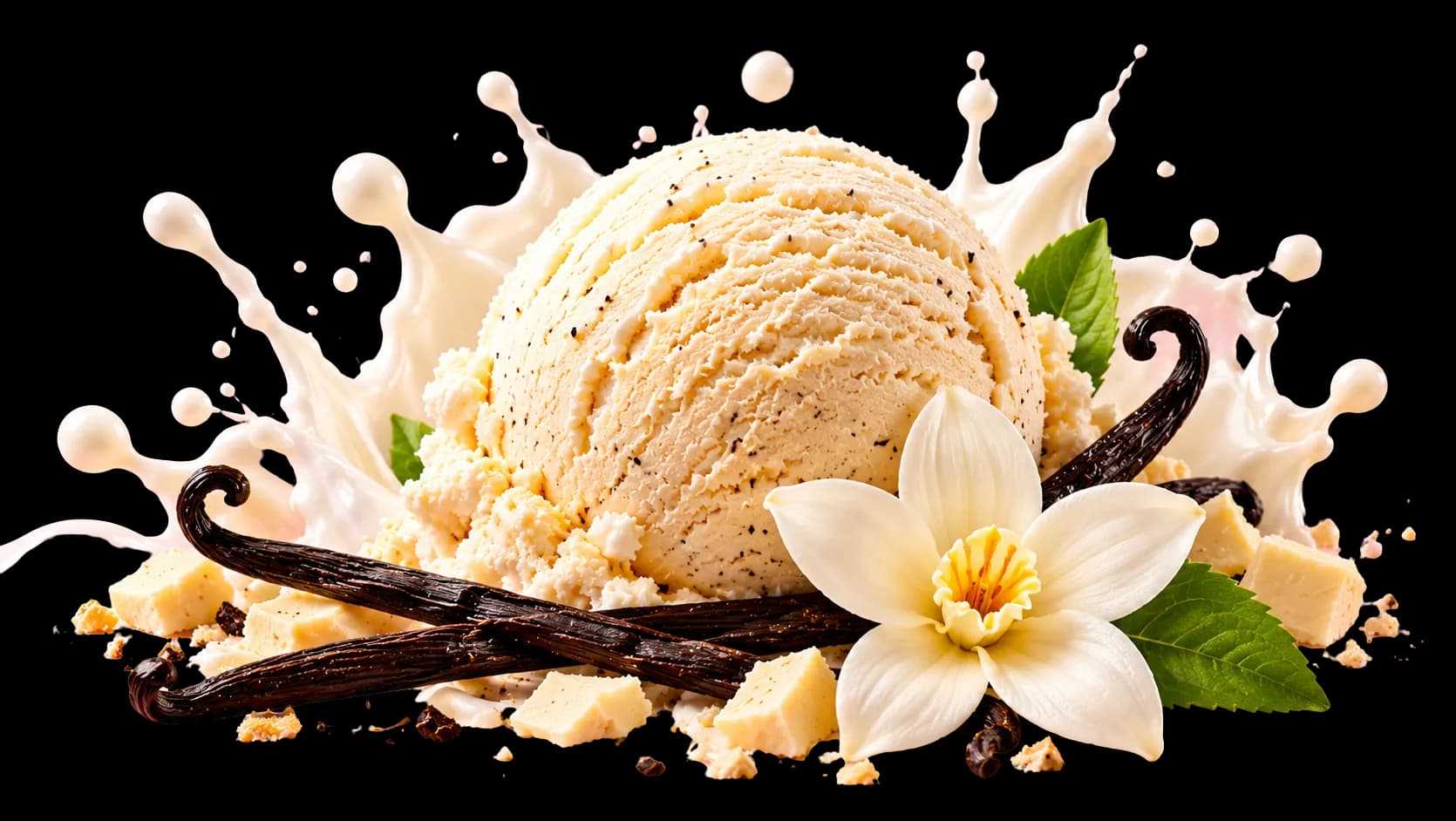 Vanilla ice cream scoop
