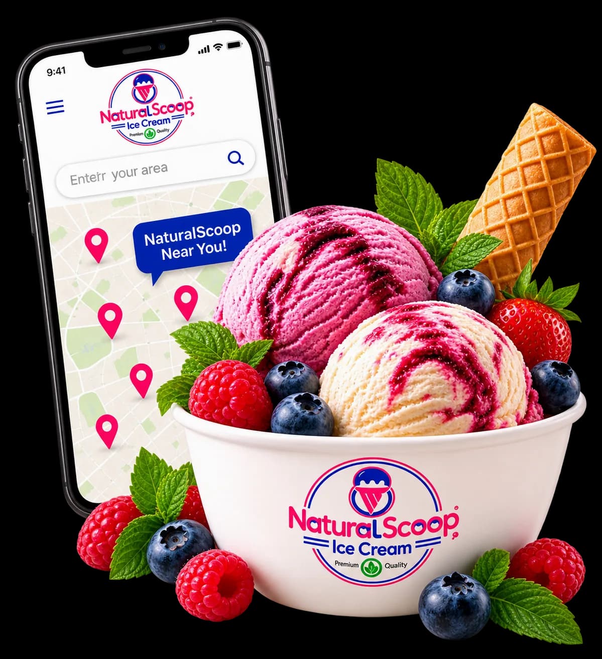 NaturalScoop ice cream bowl